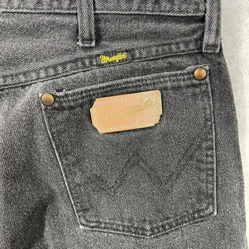 Wrangler Jeans Mens 34(33)x32(30.5) Black 13MWZ Cowboy Cut Straight Leg USA READ